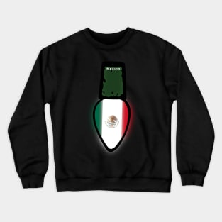 Mexico Flag Christmas Light Crewneck Sweatshirt